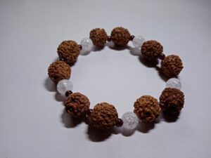 Náramky drahé kameny a semínka Rudraksha č.2